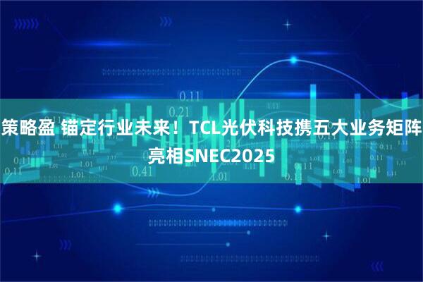 策略盈 锚定行业未来！TCL光伏科技携五大业务矩阵亮相SNEC2025